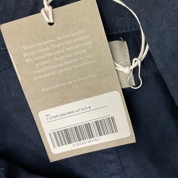 EVERLANE The Organic Cotton Herringbone Jacket NWT - Picture 9 of 12